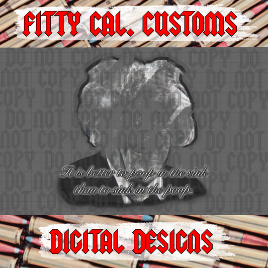 Einstein poop in sink