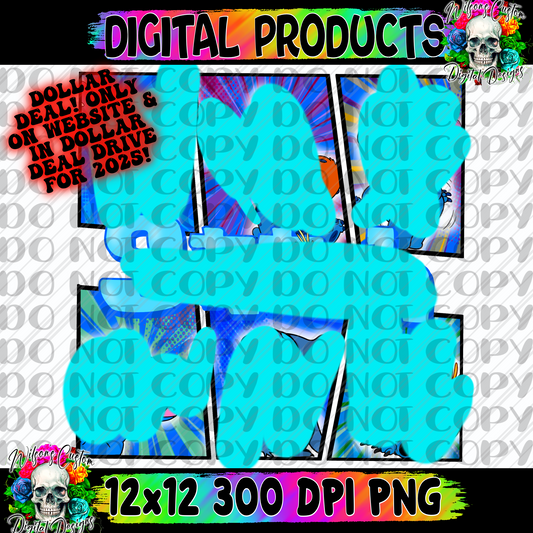 Blue experiment collage