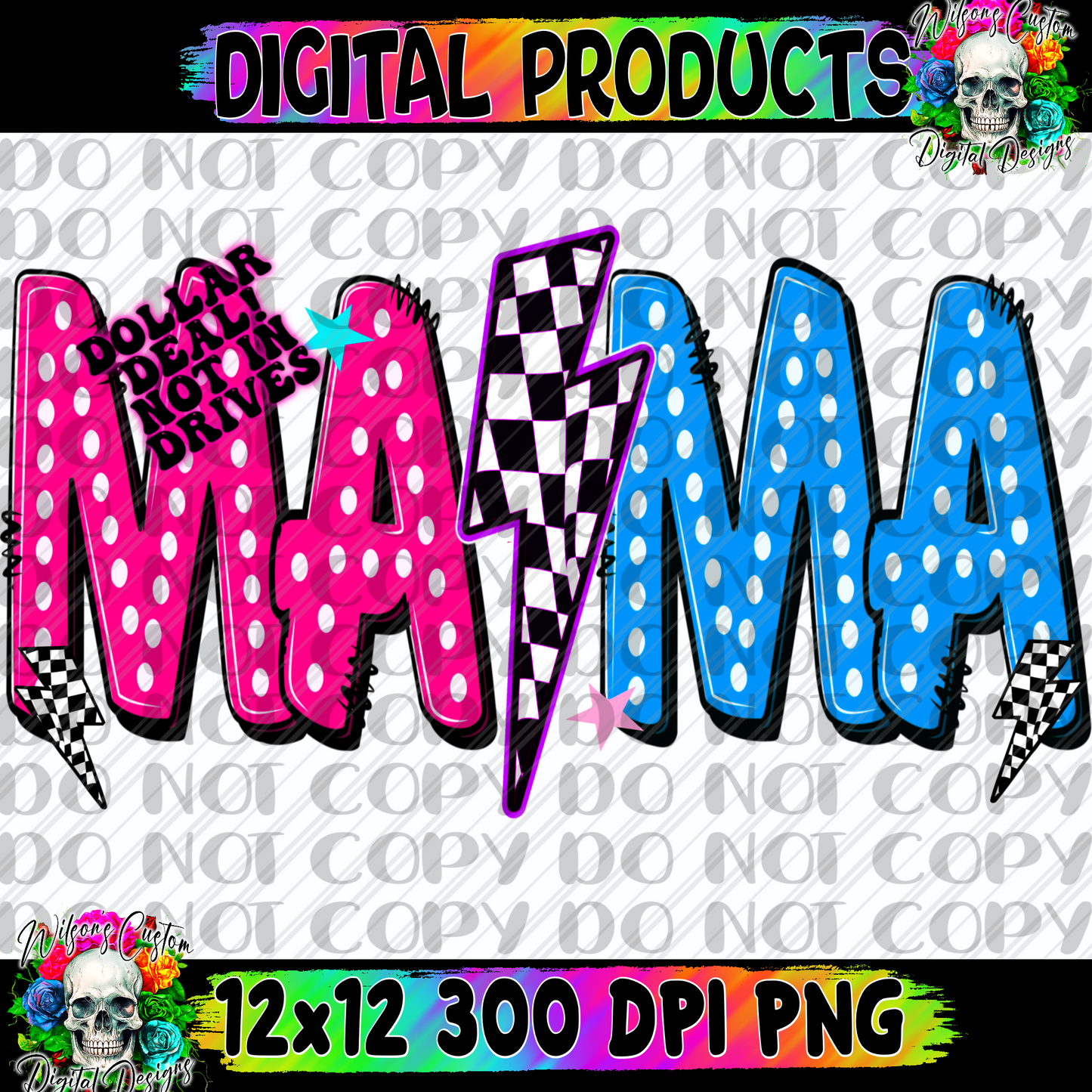 Blue pink mama