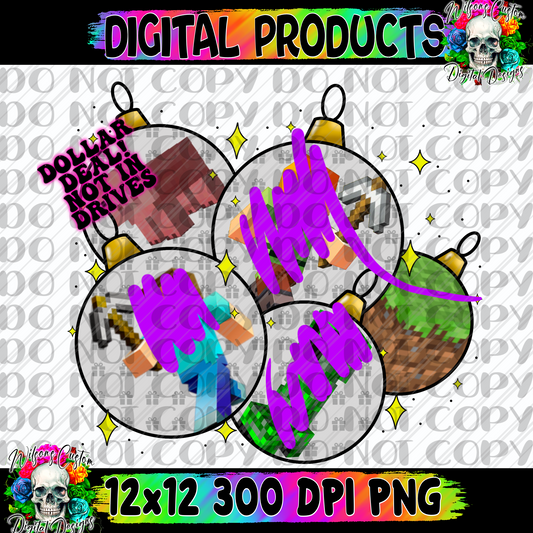 Crafty mine ornaments