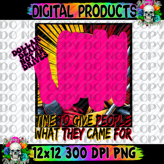 Time to give people what they came for