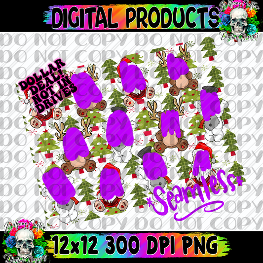 Seamless Christmas bears