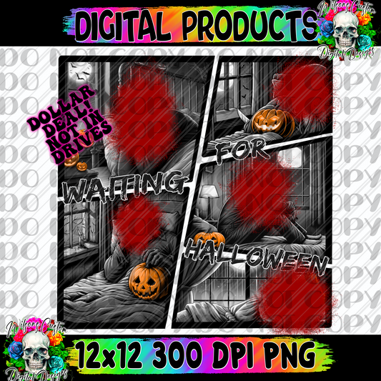 Waiting for Halloween b&w