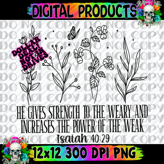 Isaiah 40:29 flowers