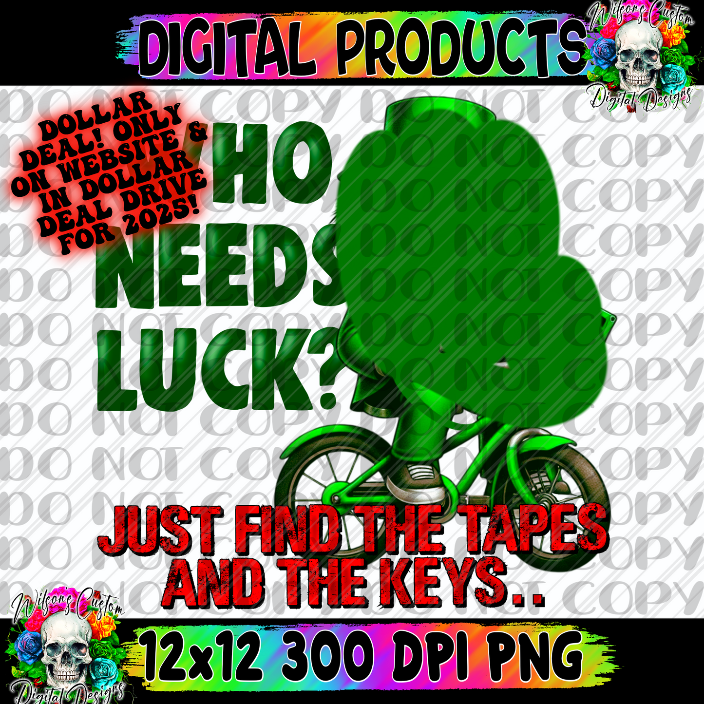 Who needs luck just find the tape and the keys