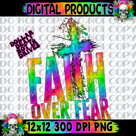 Faith over fear rainbow