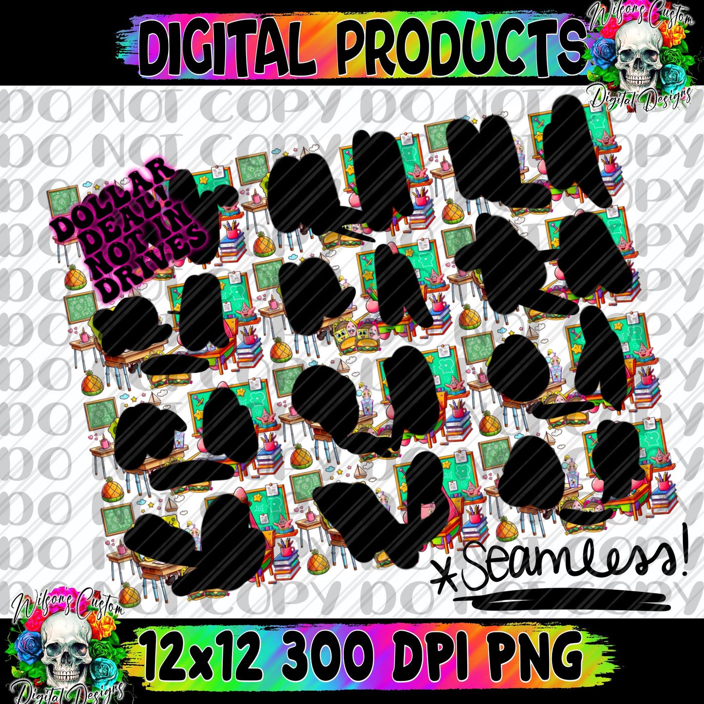 Yellow square seamless