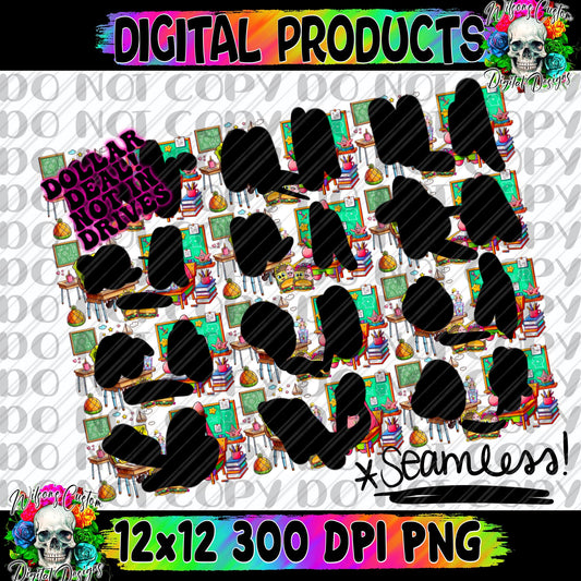 Yellow square seamless