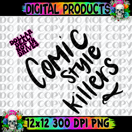 6 guy horror collage comic style