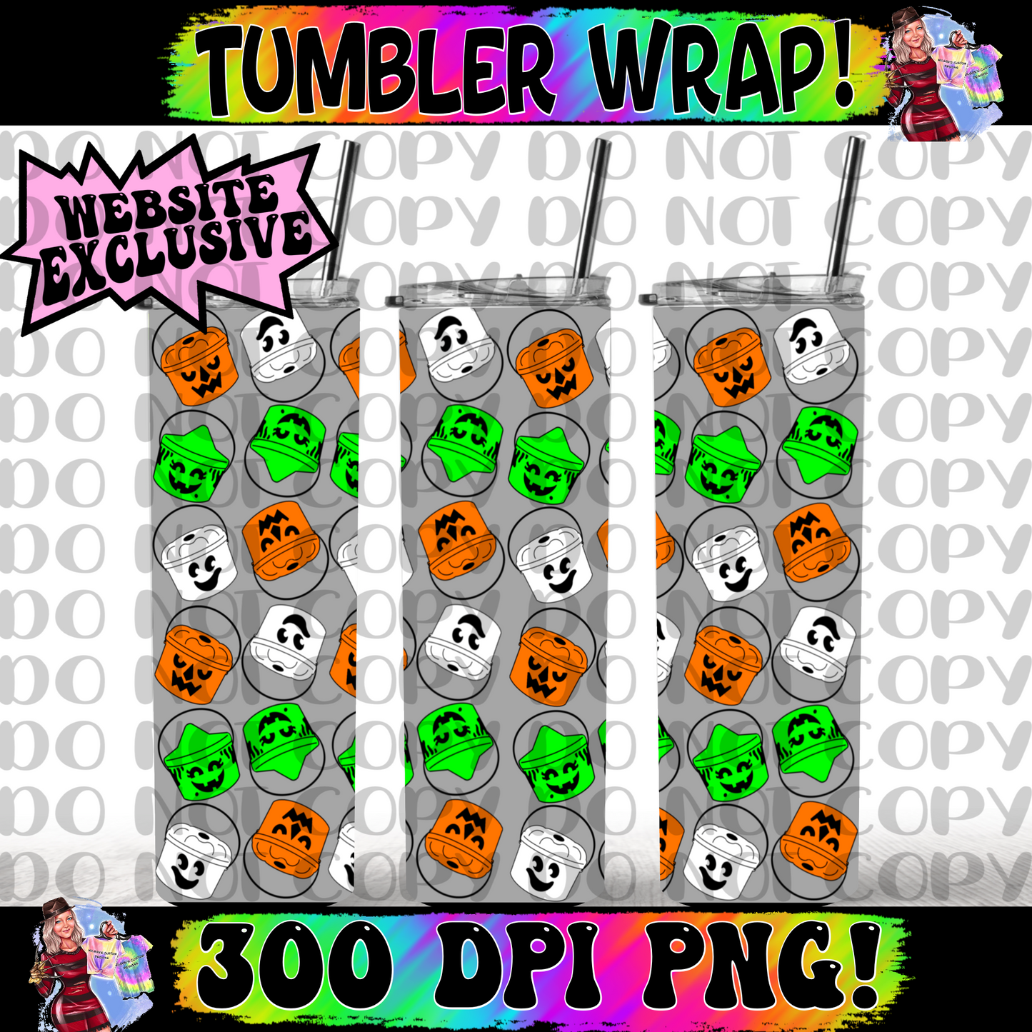 Buckets tumbler wrap