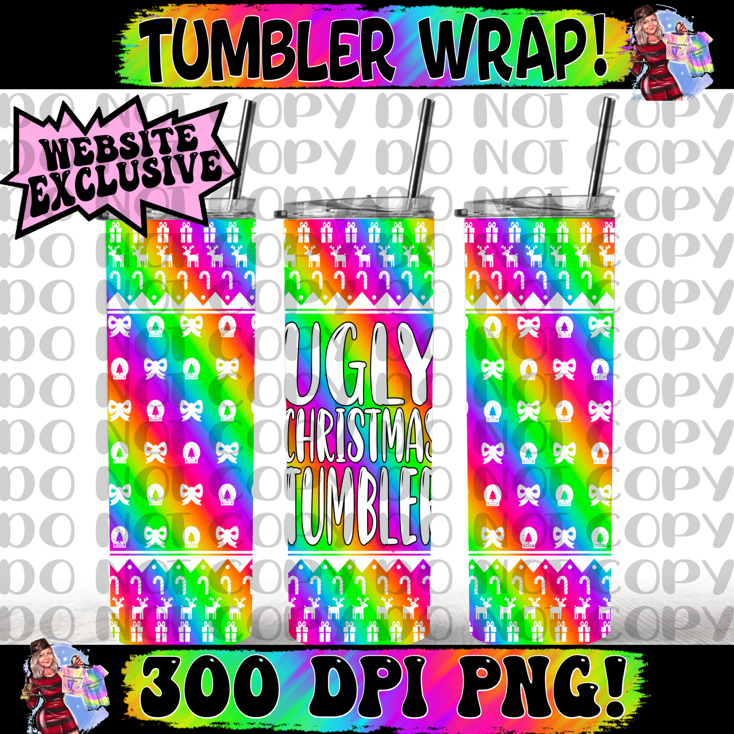 Ugly Christmas tumbler
