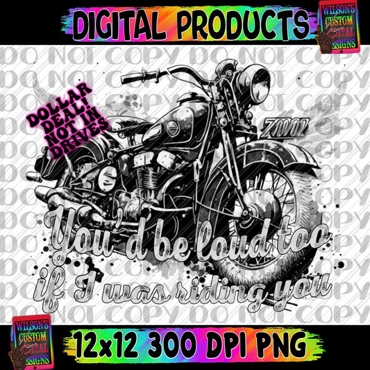 You’d be loud too if I was riding you