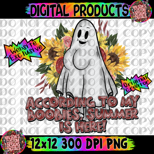 According to my boobies