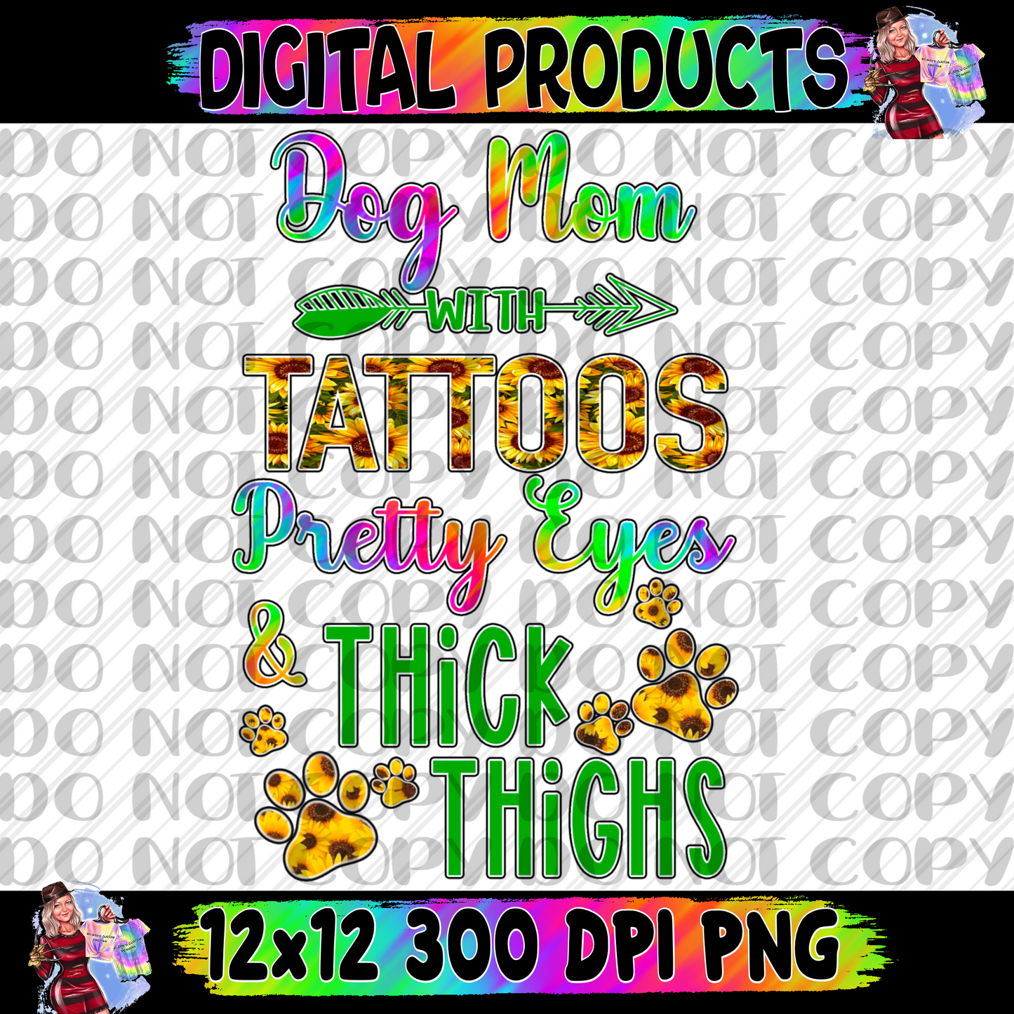 Dog Mom with Tattoos Pretty Eyes and Thick Thighs