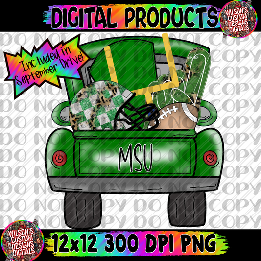 Football Truck Green