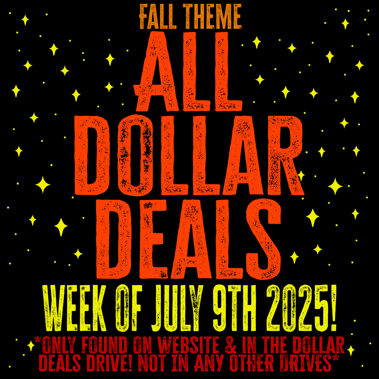 All dollar deals 7/9/25