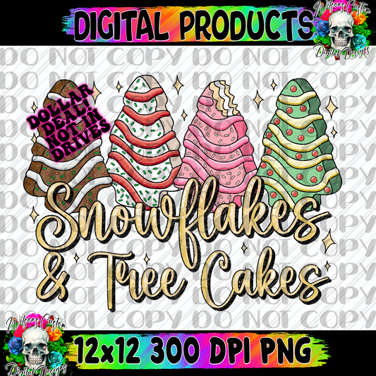 Snowflakes and tree cakes